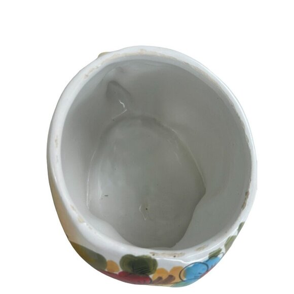 GUARD CAT hollywood regency vtg ceramic cookie jar Leo Lion fiori italian art - Picture 11 of 16